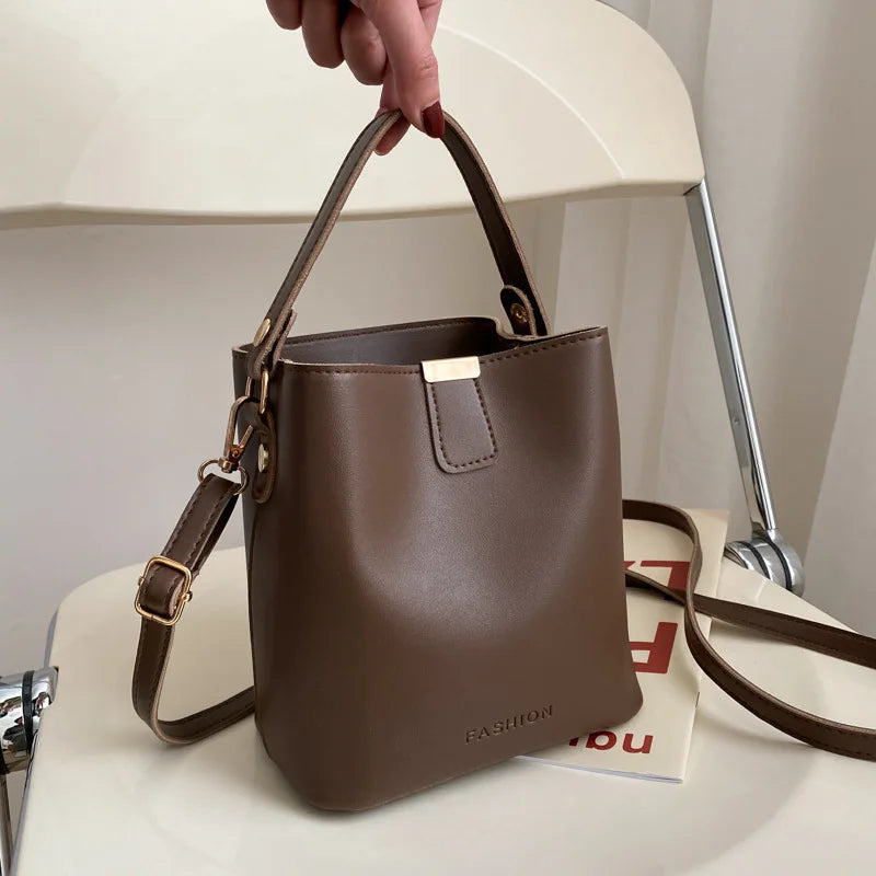Classic Black Leather Tote Bag