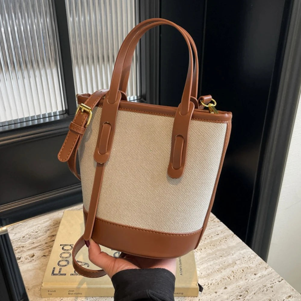 Classic Black Leather Tote Bag