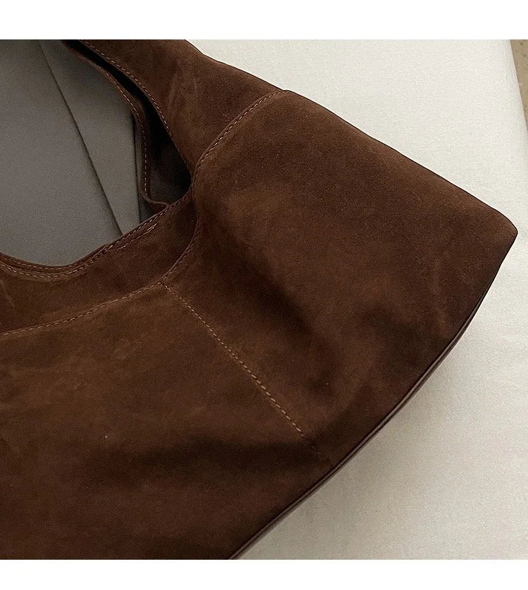 Large Suede Shopper Tote