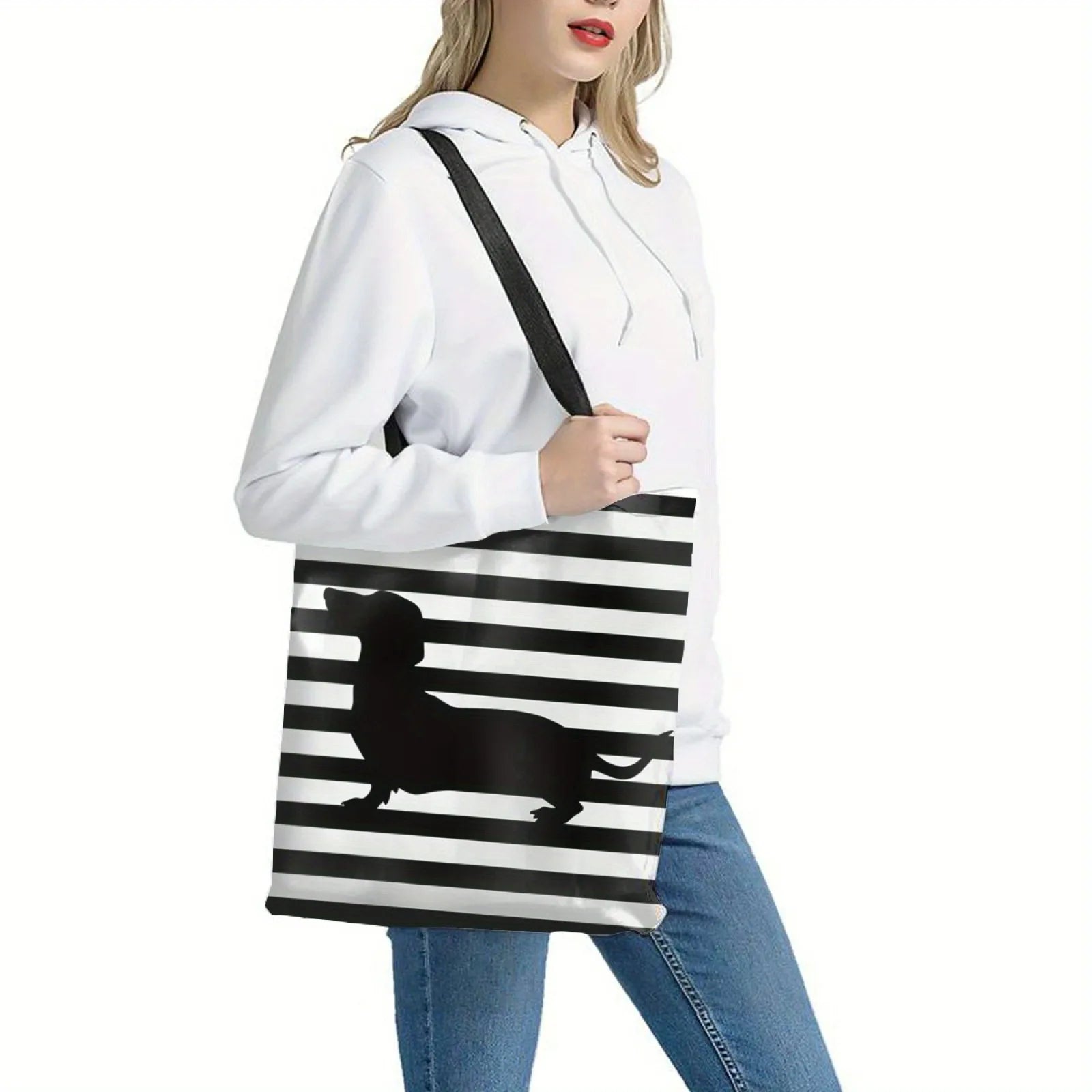 Large Printed Shopper Tote