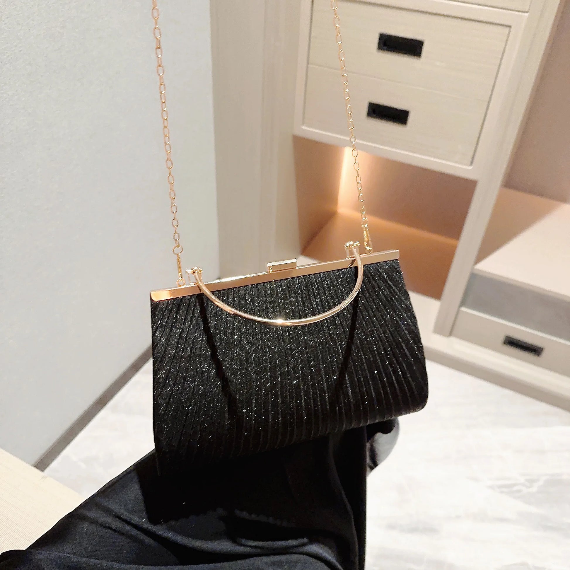 Pleated Evening Bag