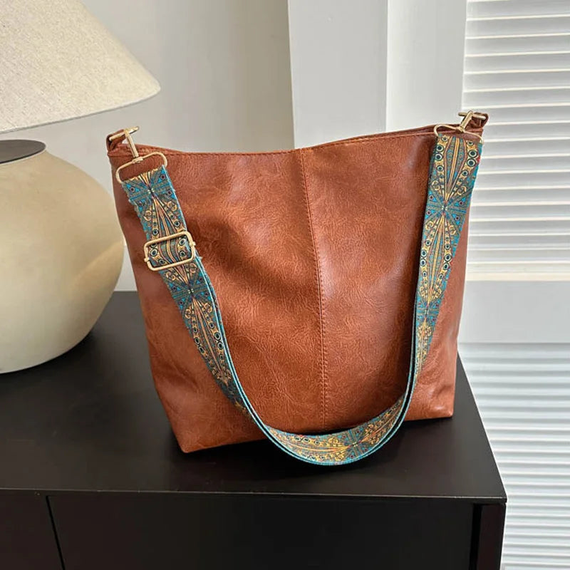 Wide Strap Shoulder Bag