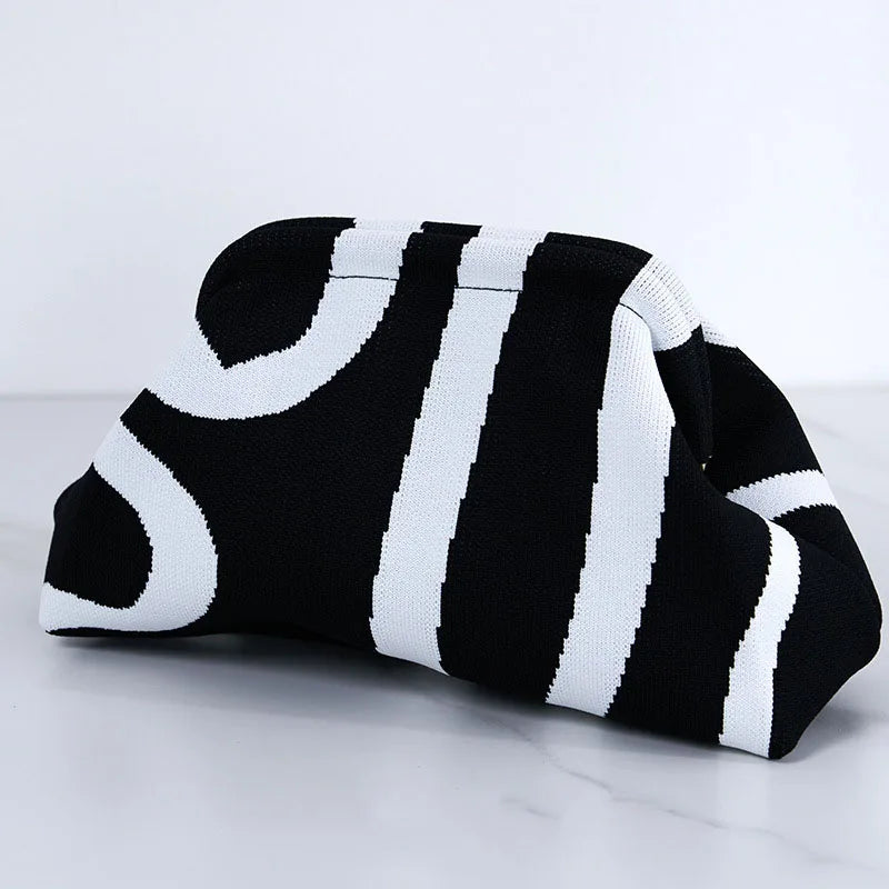 Striped Cloud Clutch