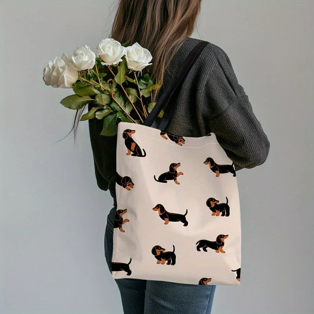 Large Printed Shopper Tote
