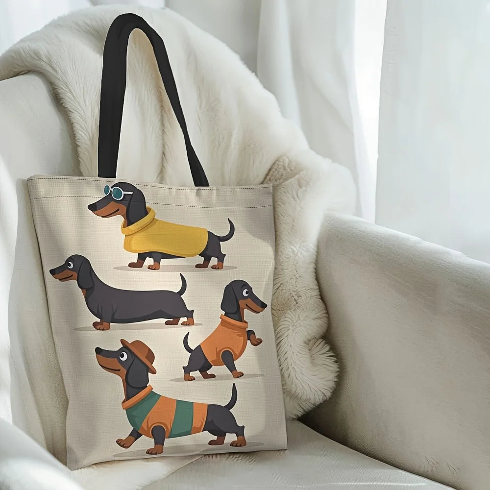 Large Printed Shopper Tote