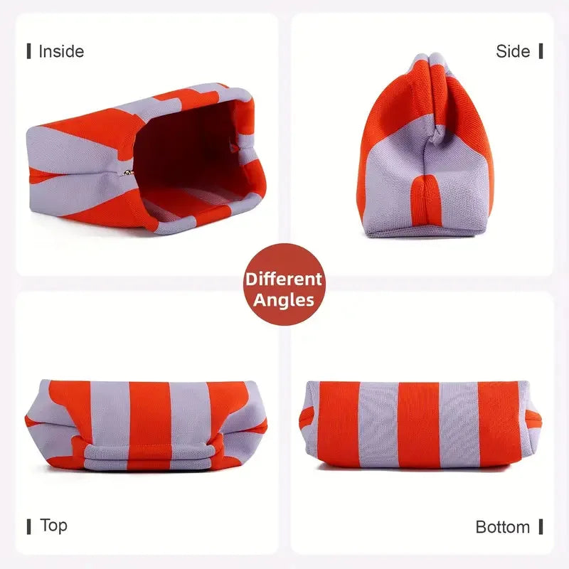 Striped Cloud Clutch