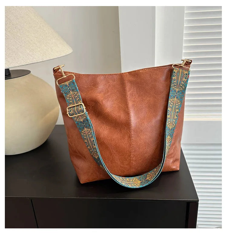 Wide Strap Shoulder Bag