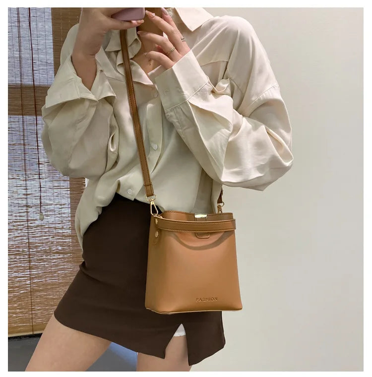 Classic Black Leather Tote Bag