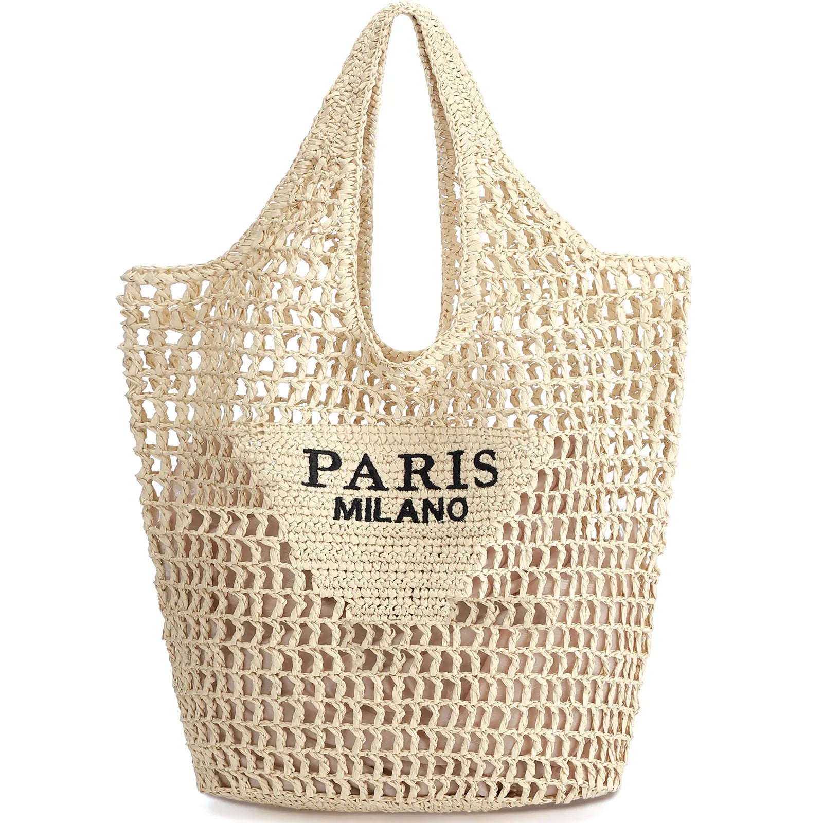 Woven Mesh Beach Tote