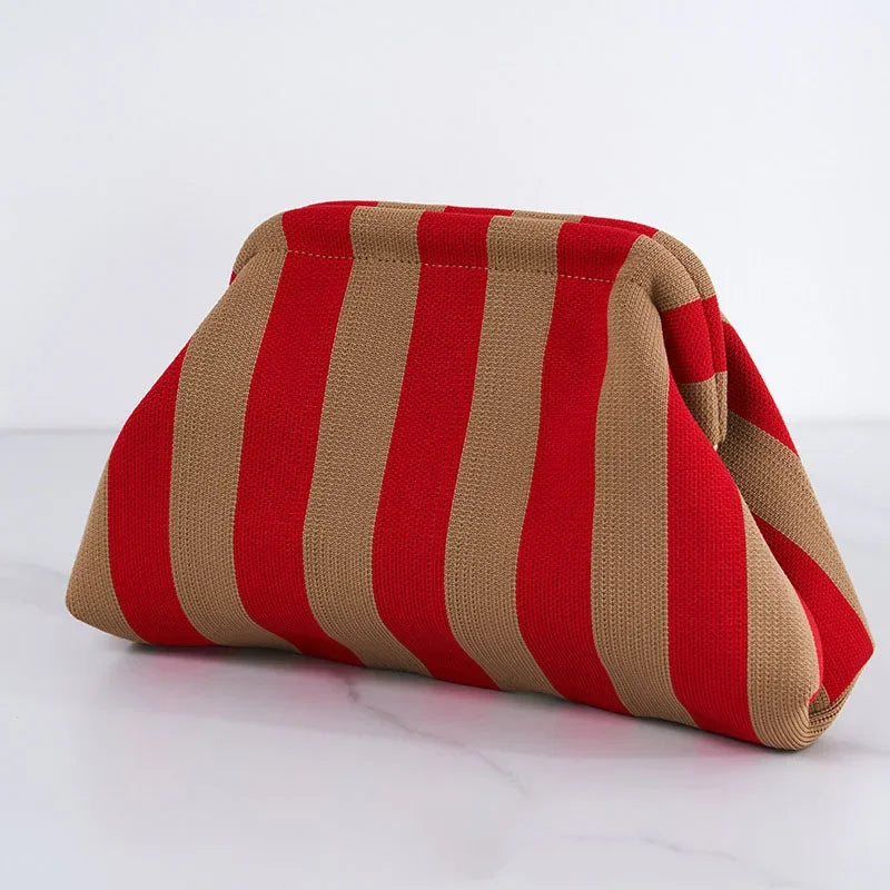 Striped Cloud Clutch