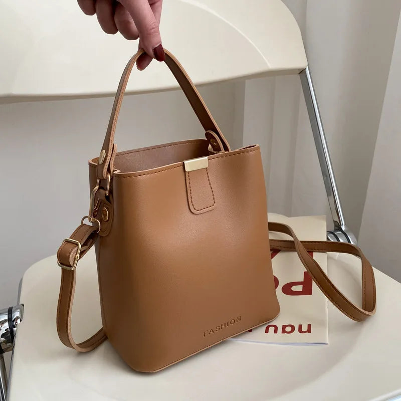 Classic Black Leather Tote Bag