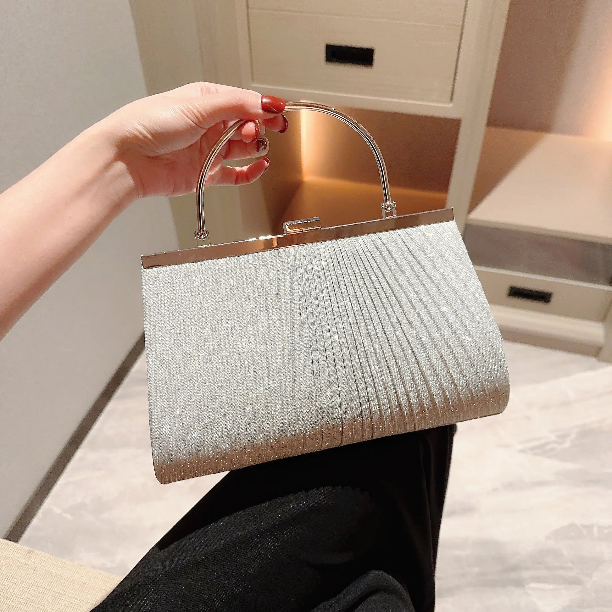Pleated Evening Bag