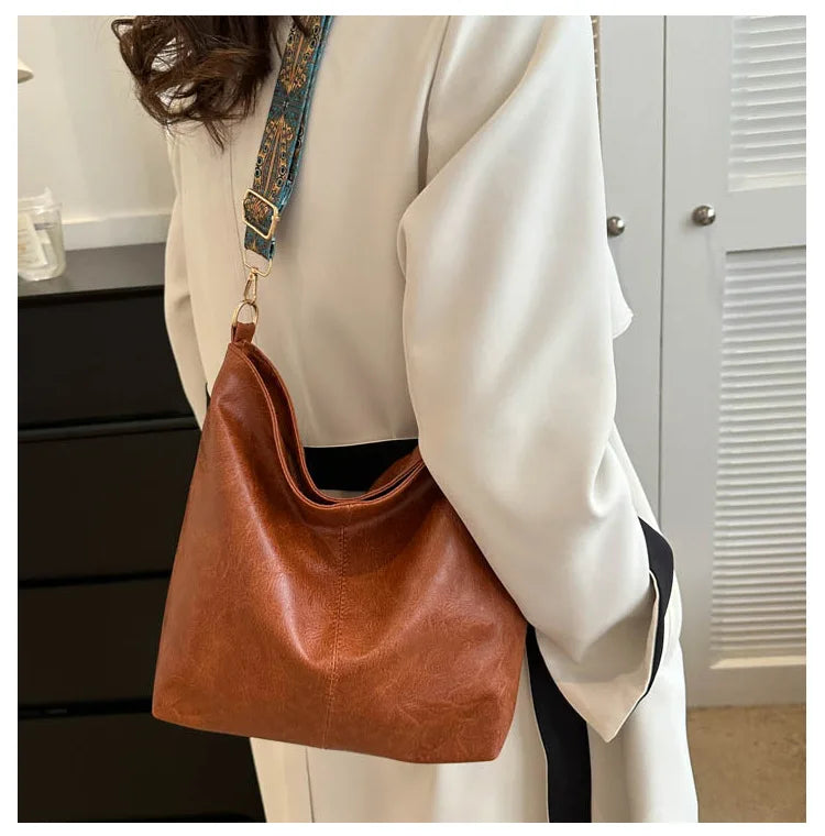 Wide Strap Shoulder Bag