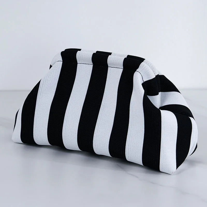Striped Cloud Clutch