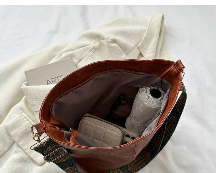 Wide Strap Shoulder Bag