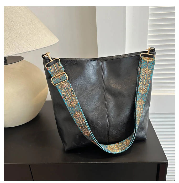 Wide Strap Shoulder Bag