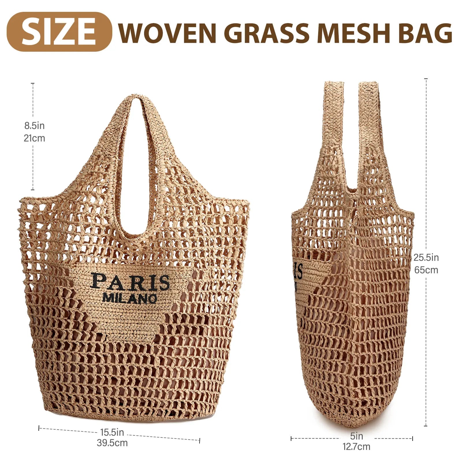 Woven Mesh Beach Tote