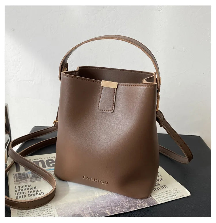 Classic Black Leather Tote Bag
