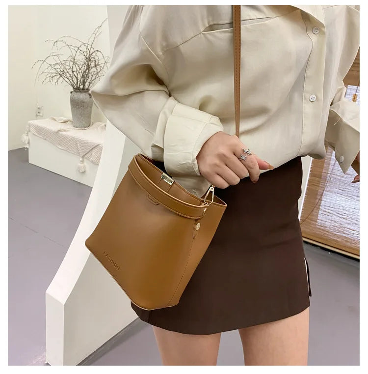 Classic Black Leather Tote Bag