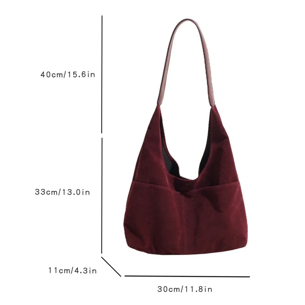 Large Suede Shopper Tote