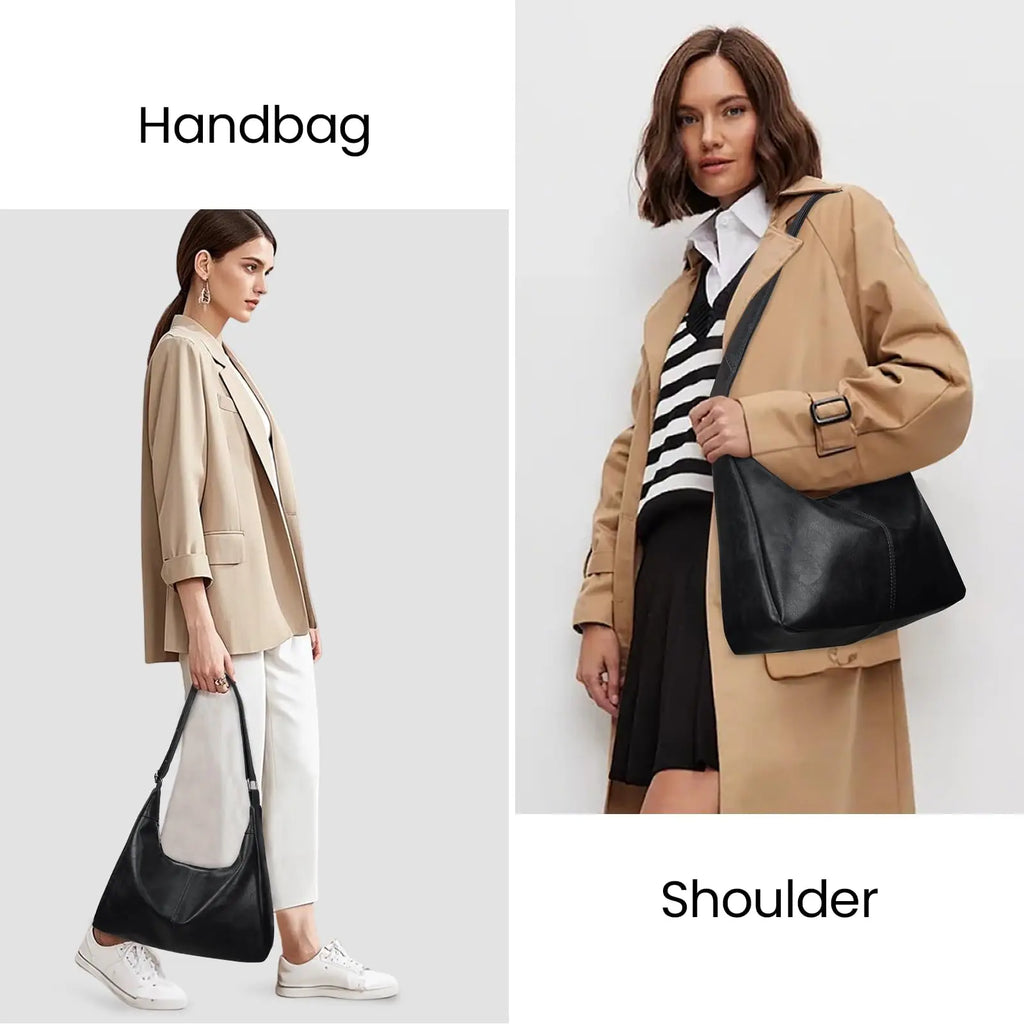 Leather Soft Hobo Tote