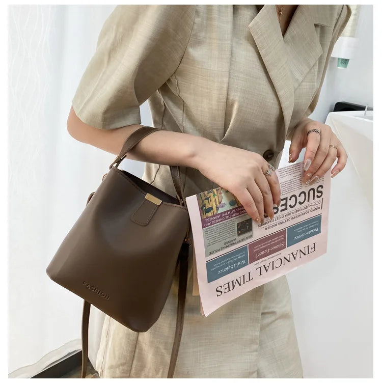 Classic Black Leather Tote Bag