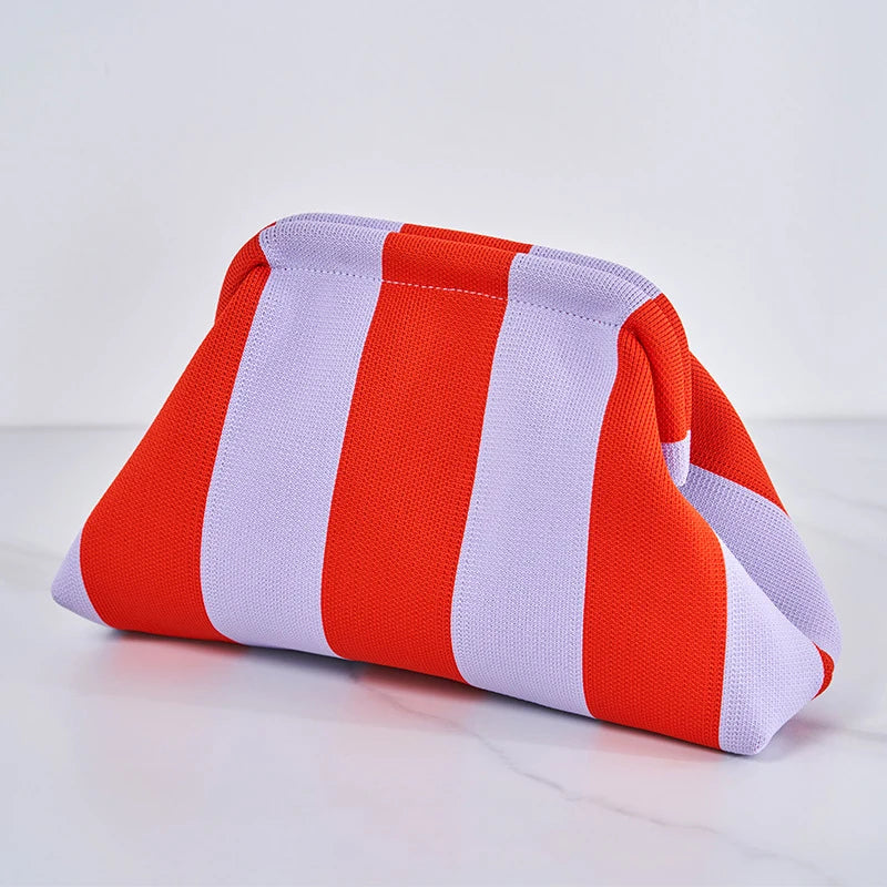 Striped Cloud Clutch