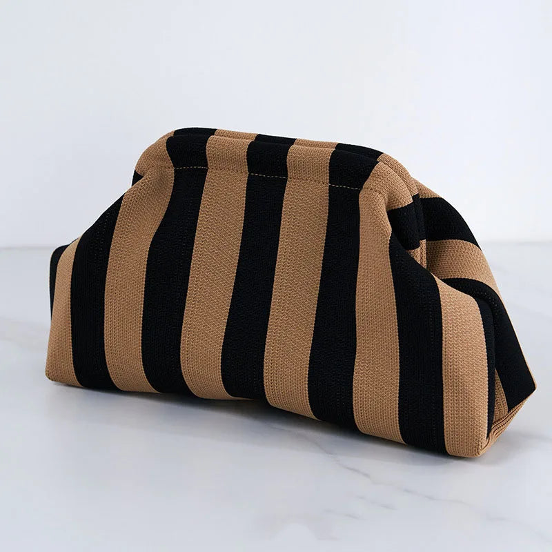 Striped Cloud Clutch