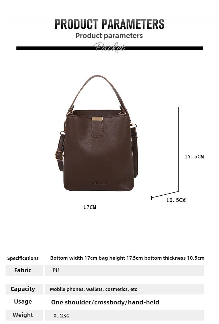 Classic Black Leather Tote Bag