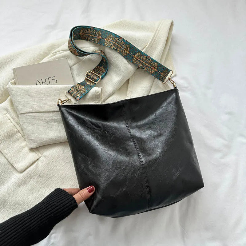 Wide Strap Shoulder Bag
