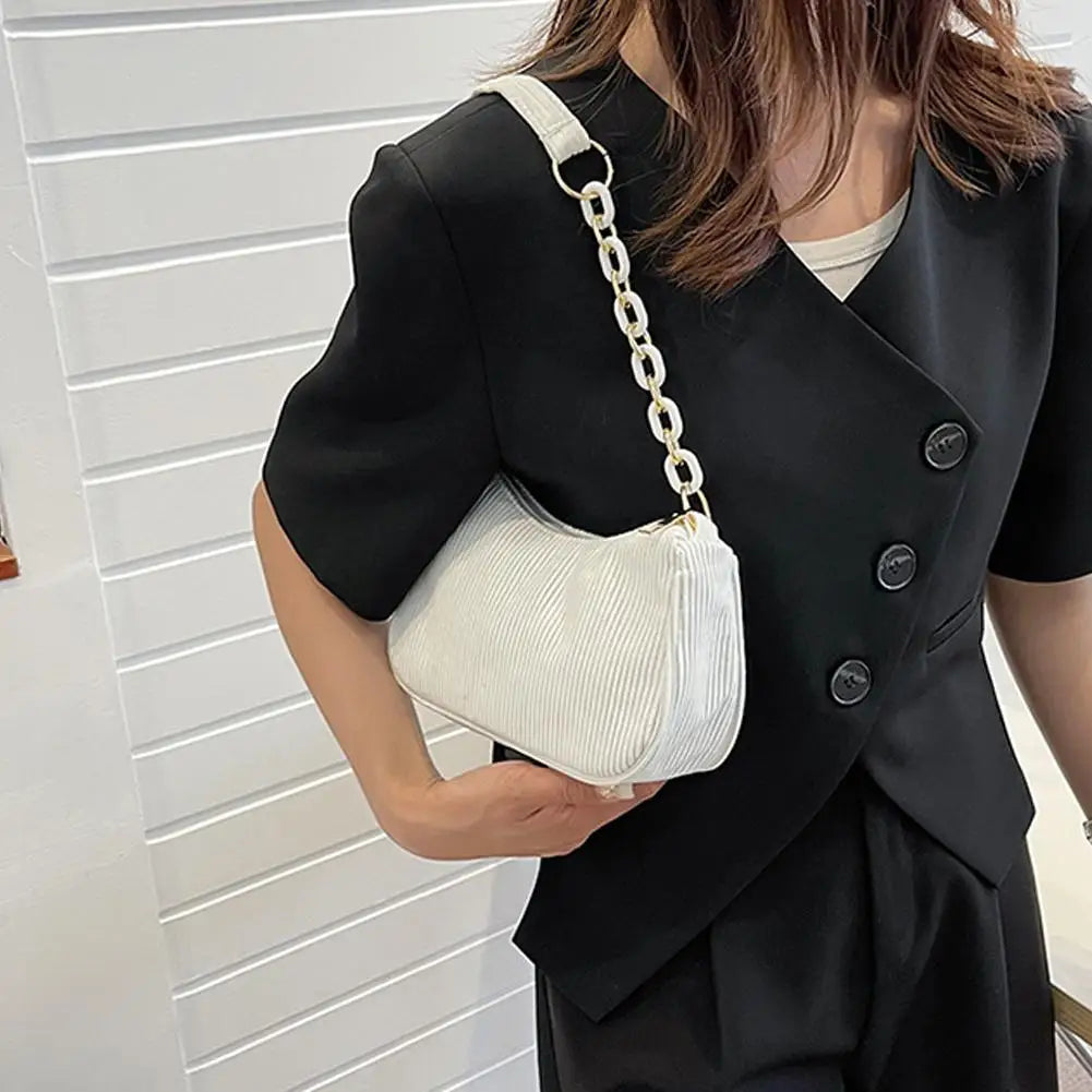 Corduroy Crescent Shoulder Bag