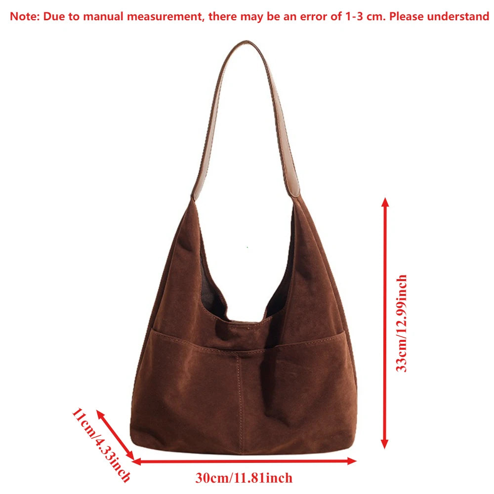 Large Suede Shopper Tote