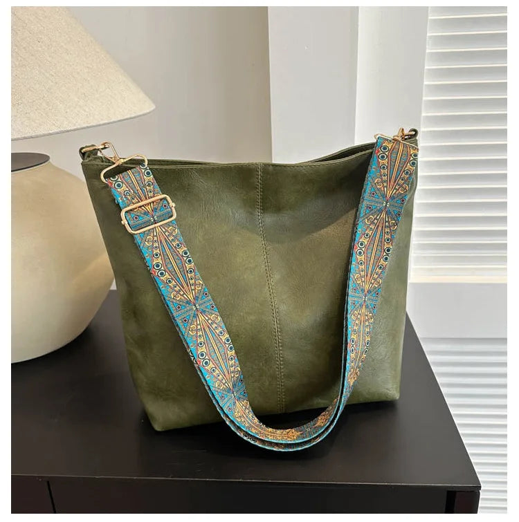 Wide Strap Shoulder Bag