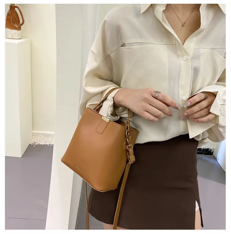 Classic Black Leather Tote Bag