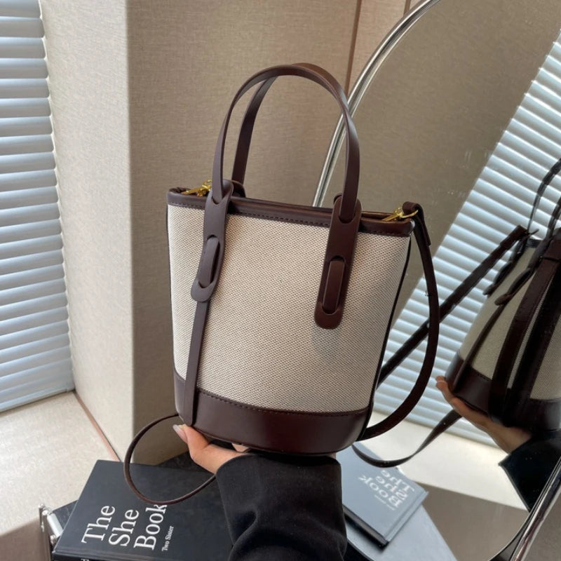 Classic Black Leather Tote Bag
