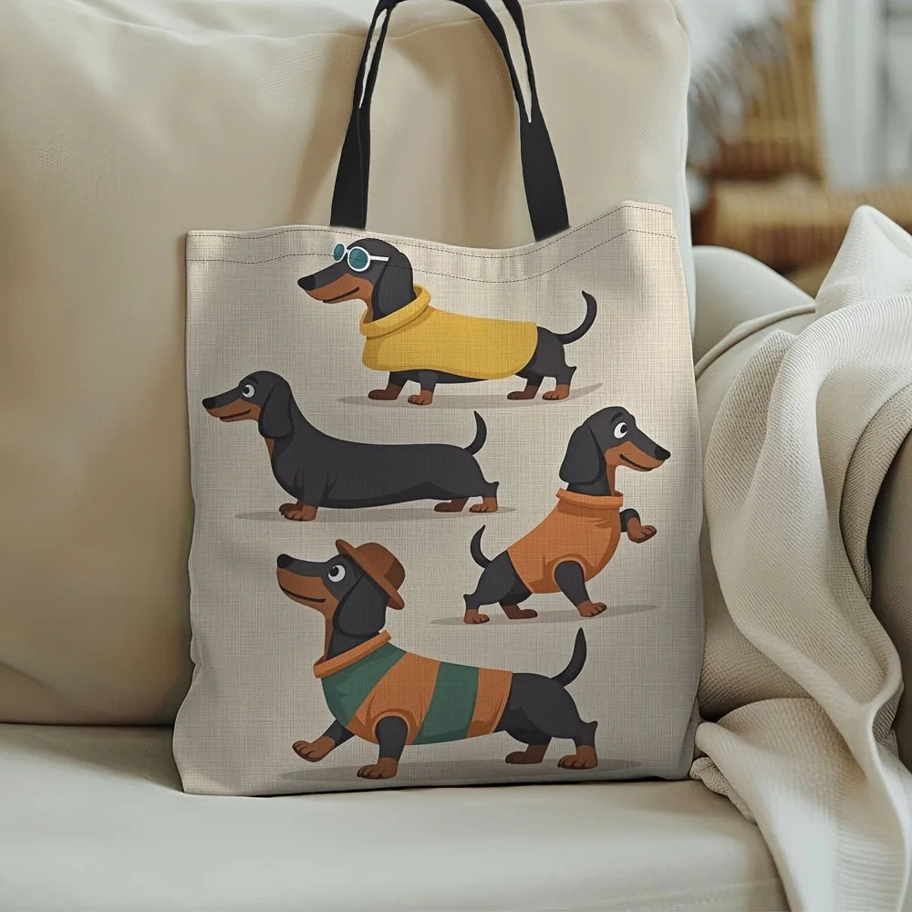Large Printed Shopper Tote