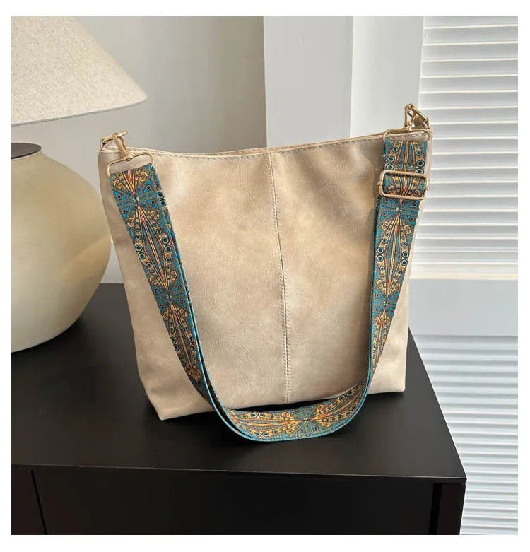 Wide Strap Shoulder Bag