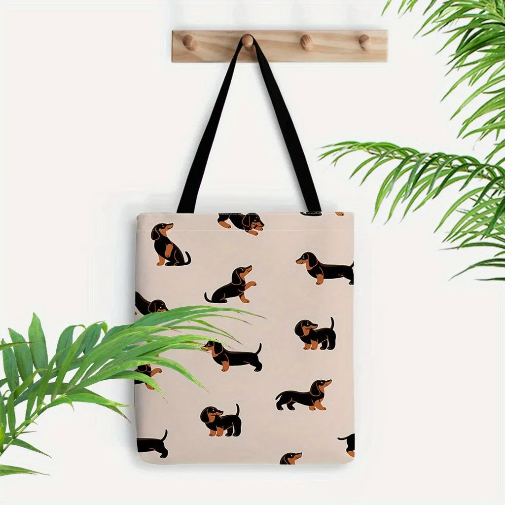 Large Printed Shopper Tote