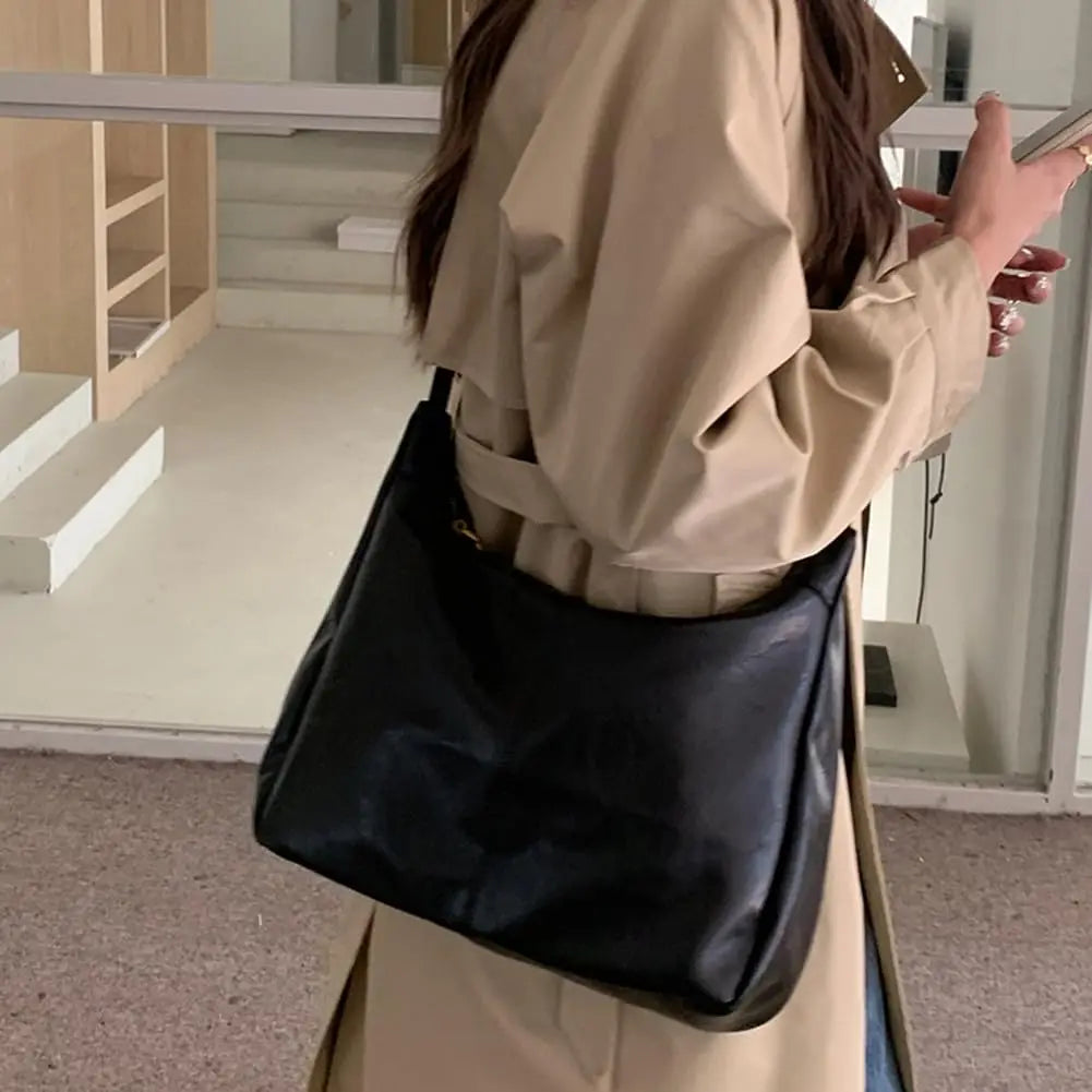 Leather Soft Hobo Tote