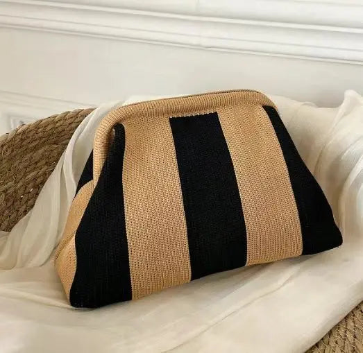 Striped Cloud Clutch