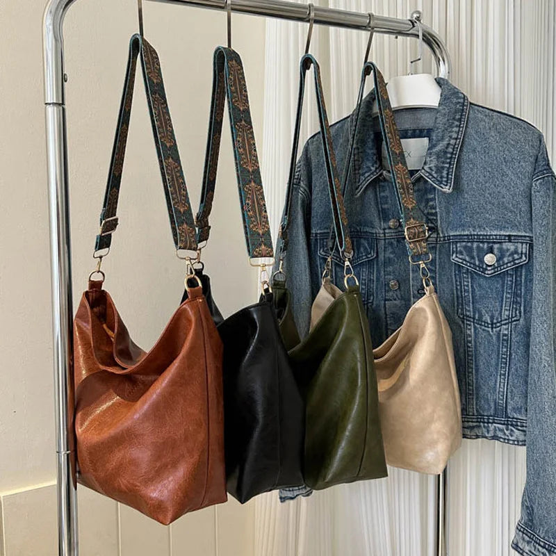 Wide Strap Shoulder Bag
