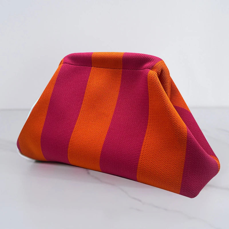 Striped Cloud Clutch