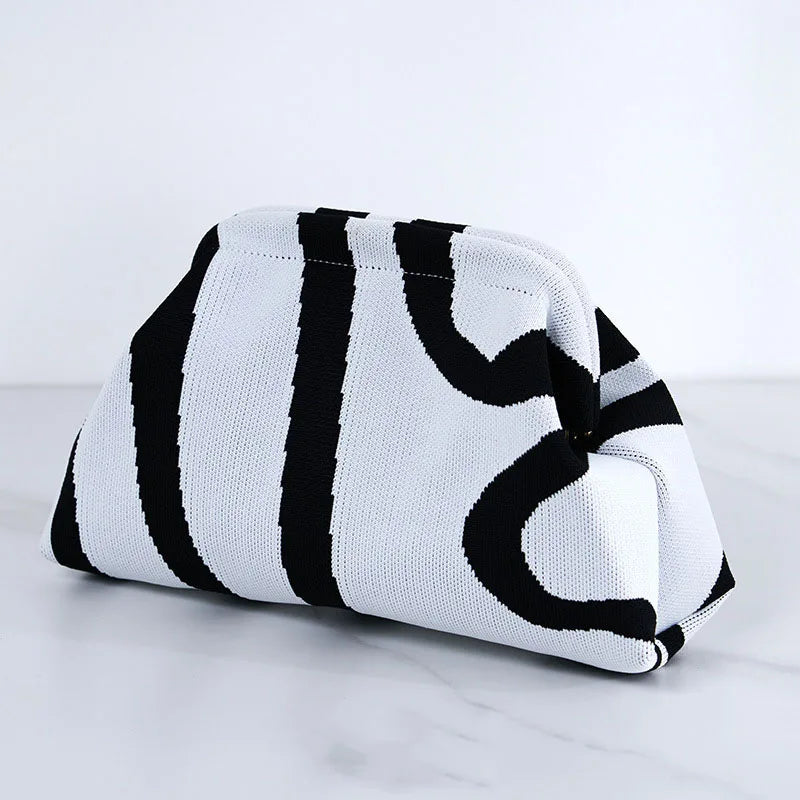 Striped Cloud Clutch