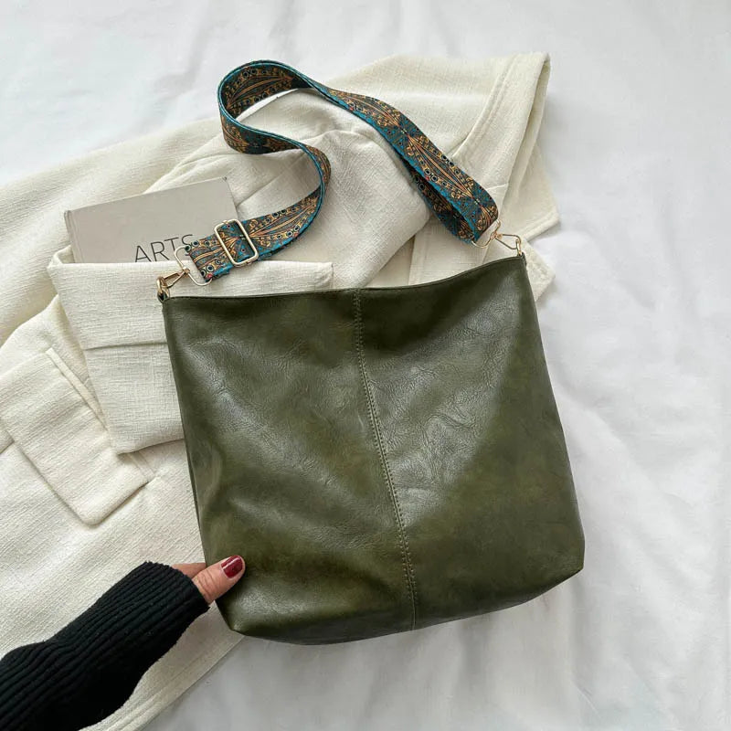 Wide Strap Shoulder Bag