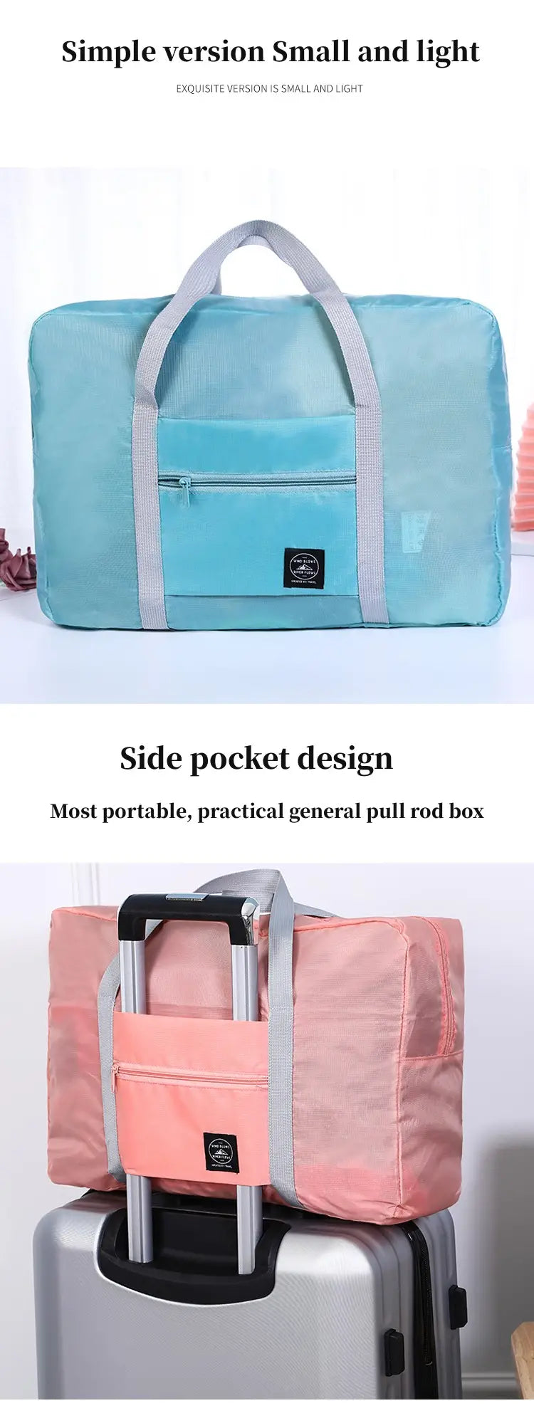 Lightweight Foldable Travel Duffel Bag - Large Capacity