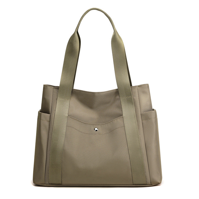 Nylon Pocket Tote - Khaki