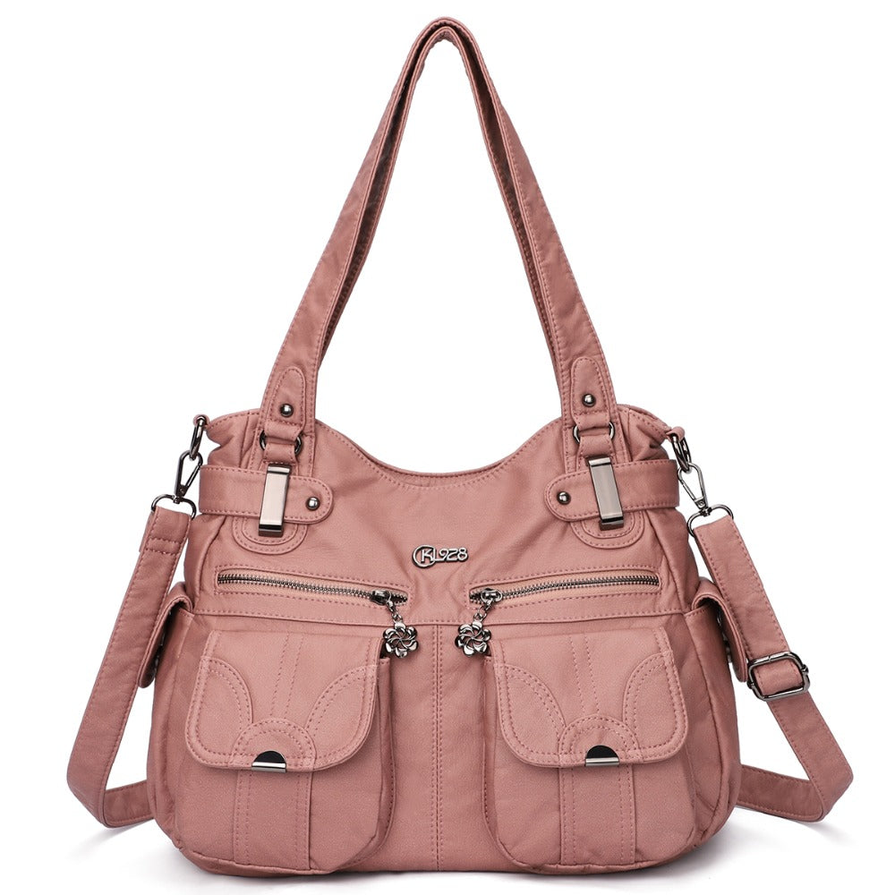 Fashion Ladies Soft Leather Portable Messenger Bag Crossbody Bags For