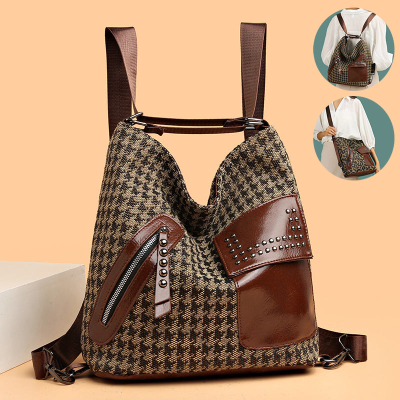 Houndstooth Backpack