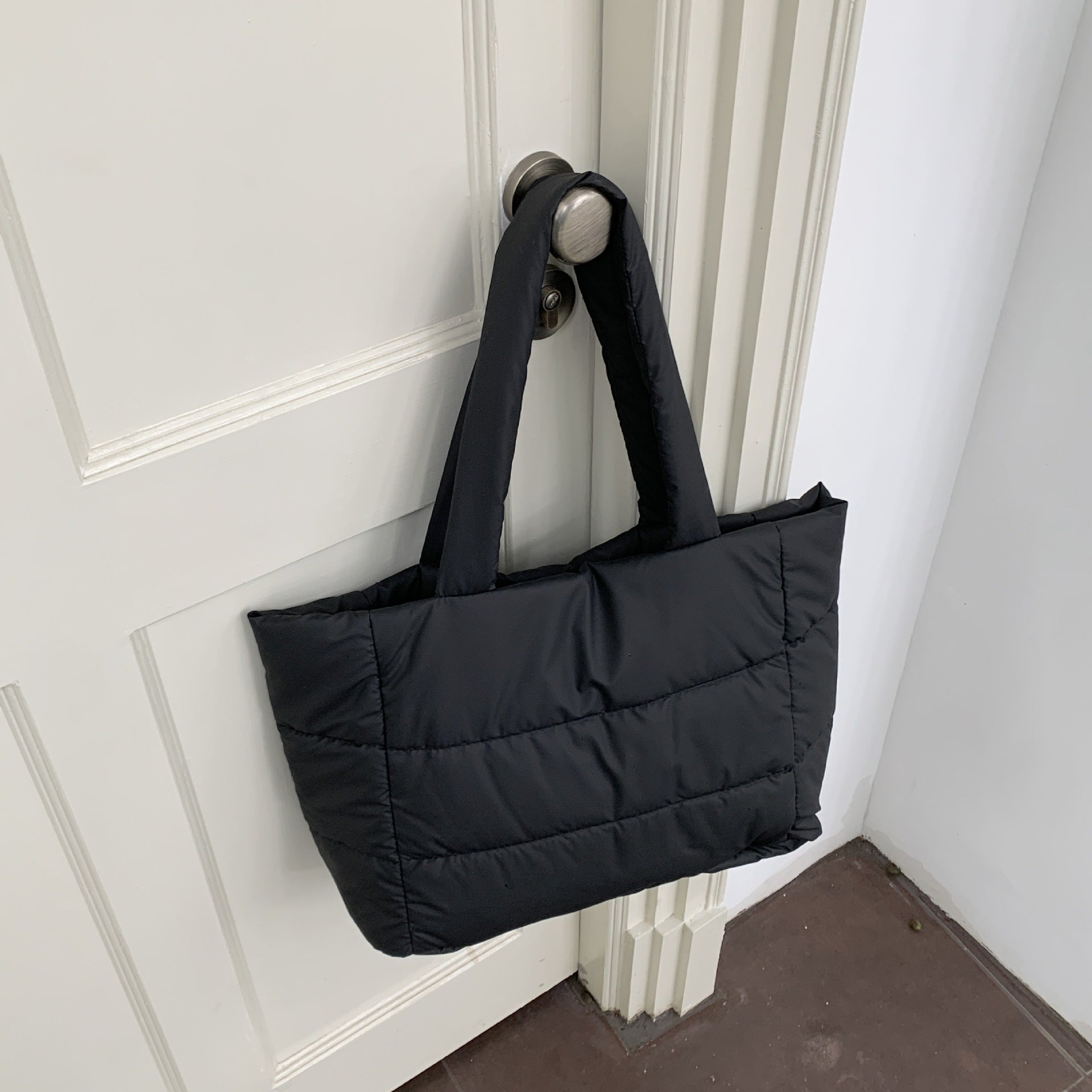 Soft Cotton-filled Tote Bag Portable Shoulder - back view