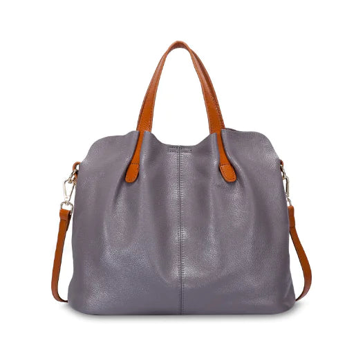 Simple Casual Soft Leather Tote Bag for Women - additional view